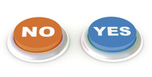 no yes buttons
